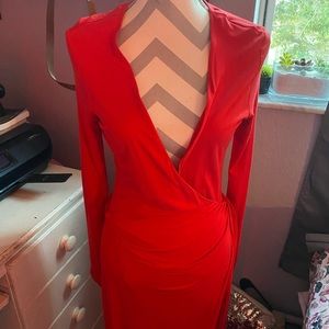 Red long Ralph Lauren dress never worn